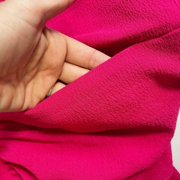 Cynthia Steffe Womens Off Shoulder Tiered A-Line Dress Pink Size 4 Ruffle Formal - Picture 6 of 9